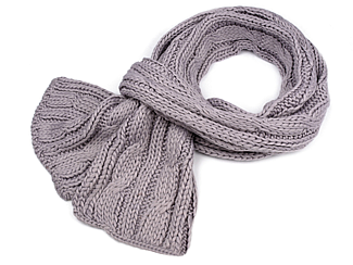 Fashion Pletená šála šedá - šála šedá