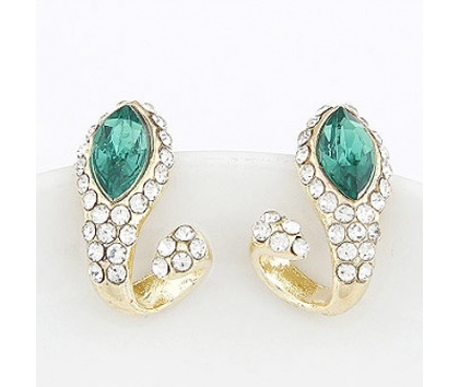 Fashion Jewelery Náušnice tyrkysové se zirkony - Náušnice tyrkysové se zirkony