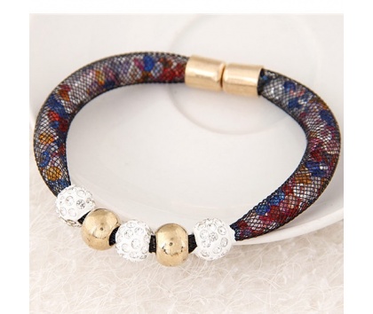Fashion Jewelery Náramek s barevnými korálky a zirkony - Náramek s barevnými korálky a zirkony