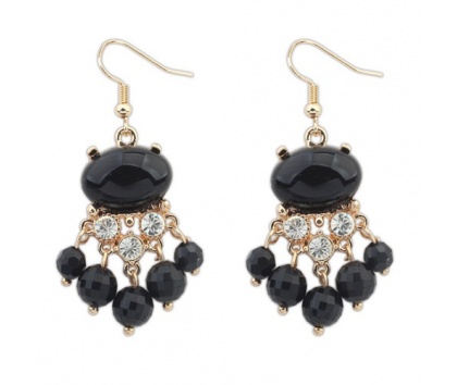 Fashion Jewelery Náušnice visací černé - Náušnice visací - černé