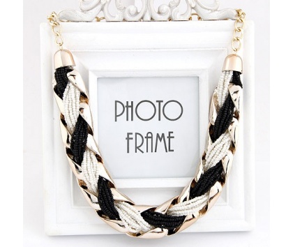 Fashion Jewelery Náhrdelník černo-bílý - Náhrdelník - černo-bílý