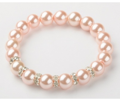 Fashion Jewelery Náramek perlový růžový - Náramek perlový růžový
