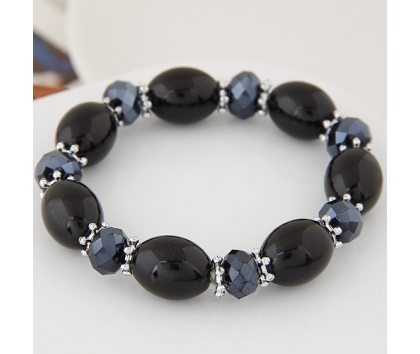 Fashion Jewelery Náramek z černých korálků