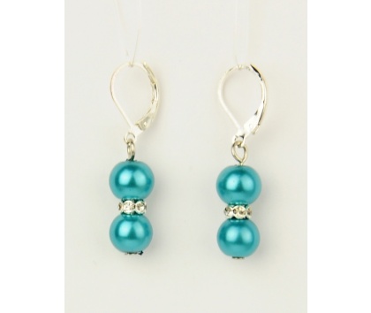 Fashion Jewelery Náušnice s modrými korálky
