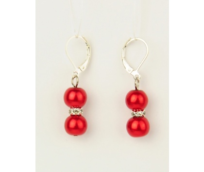 Fashion Jewelery Náušnice s červenými korálky