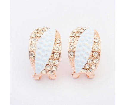 Fashion Jewelery Náušnice elegantní bílé se zirkony