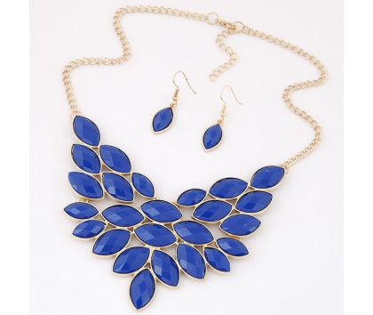 Fashion Jewelery Sada náhrdelník+náušnice modrá