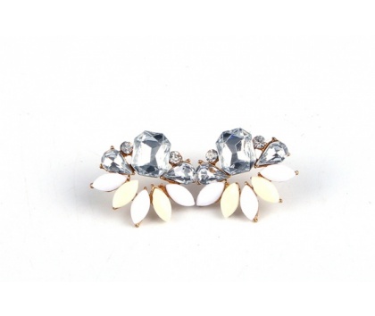 Fashion Jewelery Elegantní náušnice s modrými a bílými kamínky