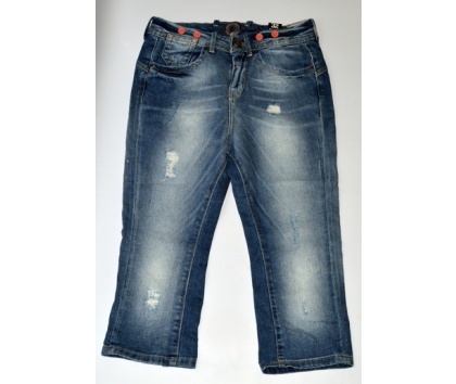 Bershka Riflové 3/4 kalhoty