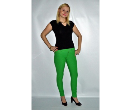Bershka Kalhoty zelené