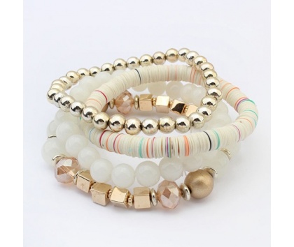 Fashion Jewelery Náramek perlový bílý