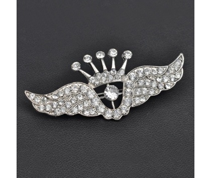 Fashion Jewelery Brož CROWN stříbrná