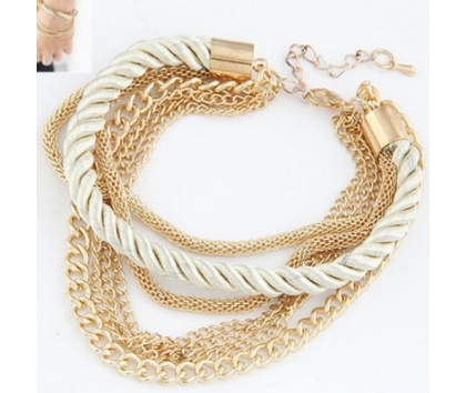 Fashion Jewelery Náramek krémovo-zlatý