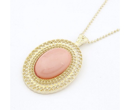 Fashion Jewelery Náhrdelník s růžovým kamínkem