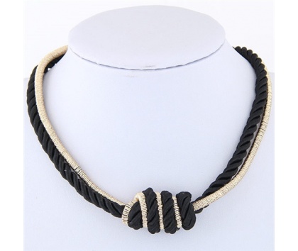Fashion Jewelery Náhrdelník černo-zlatý