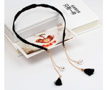Fashion Jewelery Čelenka černá zdobená