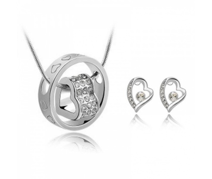 Fashion Jewelery Sada náhrdelníku a náušnic srdce I.