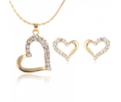 Fashion Jewelery Sada zlaté srdce