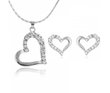 Fashion Jewelery Sada stříbrné srdce