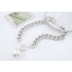 Fashion Jewelery Náhrdelník stříbrný s perlou - náhrdelník s perlou stříbrný