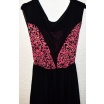 Bershka Šaty černo-růžové se vzorem - šaty zadek