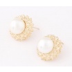 Fashion Jewelery Náušnice s bílou perlou