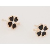 Fashion Jewelery Náušnice černý čtyřlístek - Náušnice černý čtyřlístek