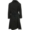Jemný dlouhý kabát černý - Jemný dlouhý kabát-záda