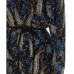 Šaty jemné tmavě modré s páskem - Šaty jemné-detail
