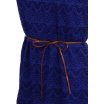 Modré krajkové šaty s páskem - Šaty-detail
