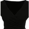 Šaty černé s páskem - Šaty-detail výstřihu