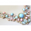 Fashion Jewelery Náhrdelník růžovo-modrý