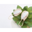Fashion Jewelery Náušnice elegantní bílé se zirkony