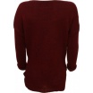 Pletený svetr vínový - Záda
