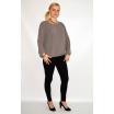 New Colletion Halenka šedo-hnědá s řetízky na zádech vel. UNI (36-40)