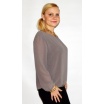 New Colletion Halenka šedo-hnědá s řetízky na zádech vel. UNI (36-40)